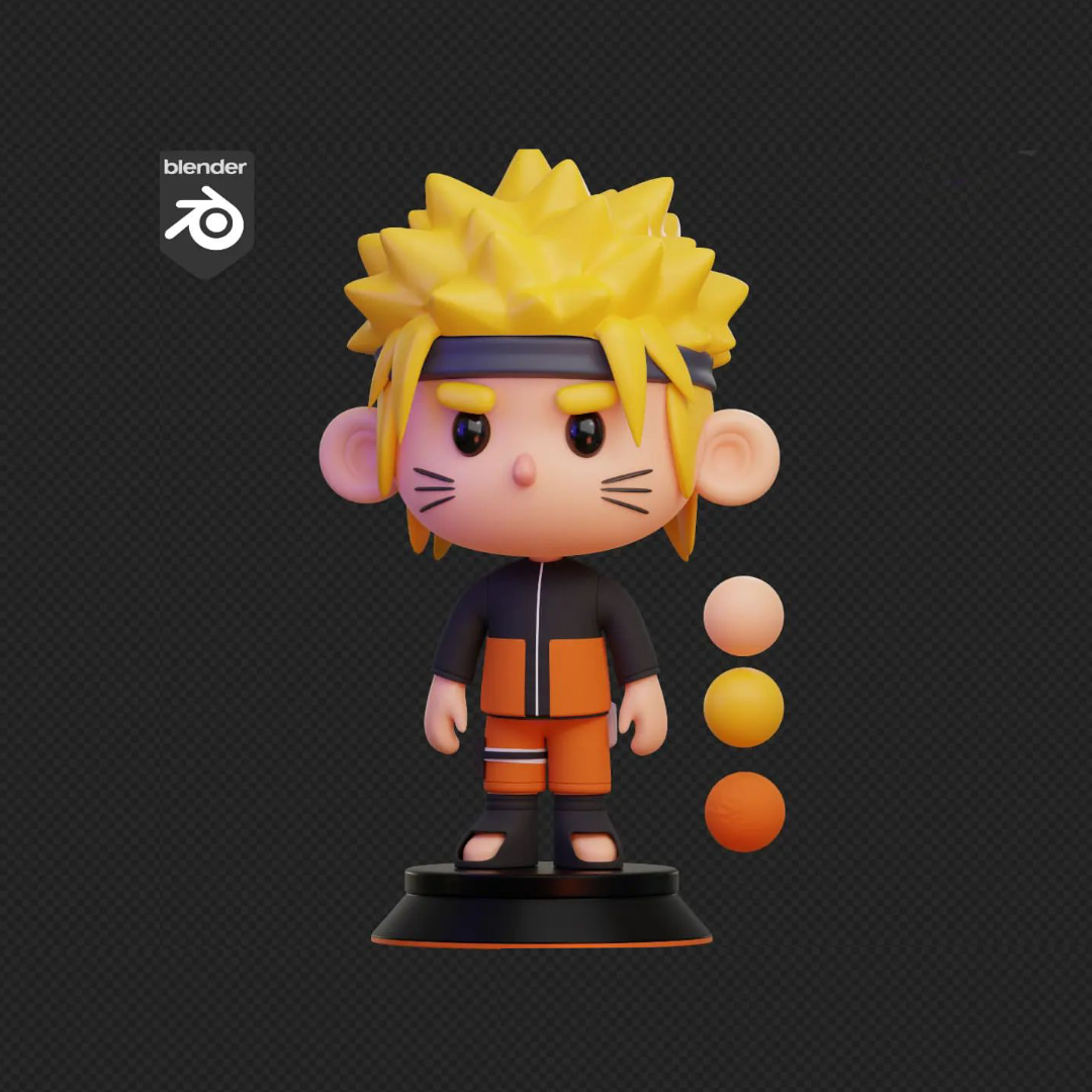 3D Chibi Naruto Illustration 3d 3d animation 3d art 3d artist 3d modeling 3dart 3dartist 3dartwork animation anime blender blender 3d blender3d blender3dart design graphic design illustration ilustrator na ui
