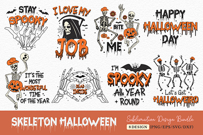 Skeleton Halloween Sublimation Bundle scorpio