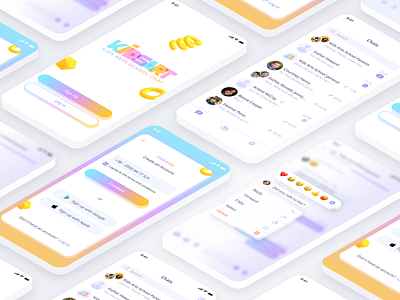 Kids Сhat Mobile App design 3d app design app for kids chat chat app ios kids app logo mobile app mobile app design mobile version ui ux ux ui design ux ui designer uxui