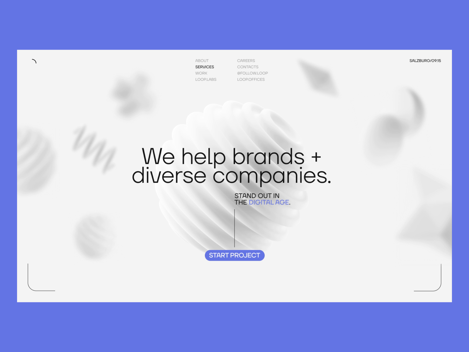 LOOP AGENTURE / studio identity & website by Evgeny UPROCK for UPROCK