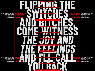 Flipping The Switches art branding design graphic design lyrics music positivity typography ui ui design