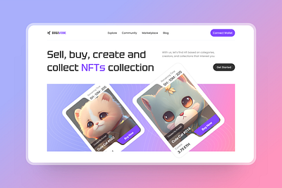 DIGIVIBE - NFT Website design figma graphic design marketplace nft ui uiux visualdesign web webdesign