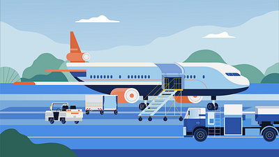 Sage parts 2d airplane airport animation car explainer illustration motion graphics