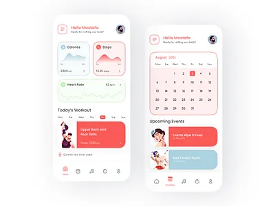 Workout App UI ai app design graphic design illustration mobile app mobile ui product design ui ui design ux design