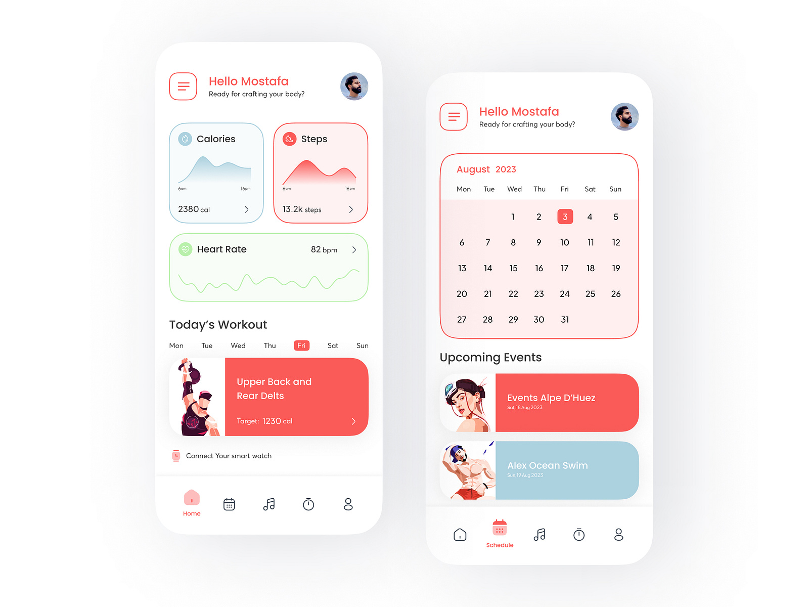 Workout App UI by Mostafa Zandi on Dribbble