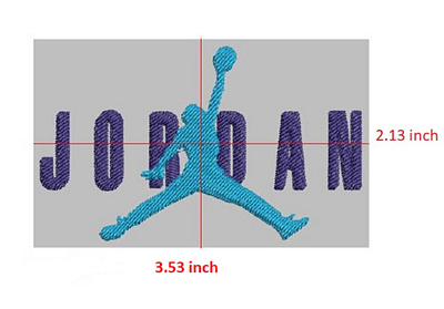 Jordan Logo Embroidery Design in DST,EMB,PES,VP3 file format jordan logo design jordan logo embroidery nike jordan logo