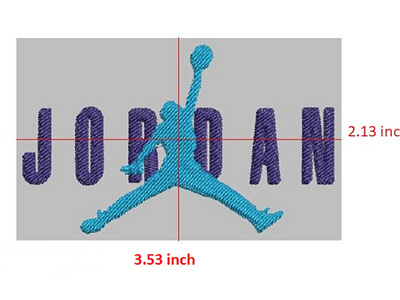 Jordan Logo Embroidery Design in DST,EMB,PES,VP3 file format jordan logo design jordan logo embroidery nike jordan logo