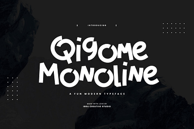 Qigome Monoline – A Fun Modern Typeface sans serif typeface