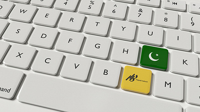 Keyboard 3d modeling 3d render branding flag graphic design keyboard logo pakistan turkey
