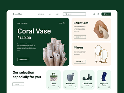 Decor Online Store 🛒 branding decor design e commerce graphic design landing landing page online store shop store typography ui ui ux ux website