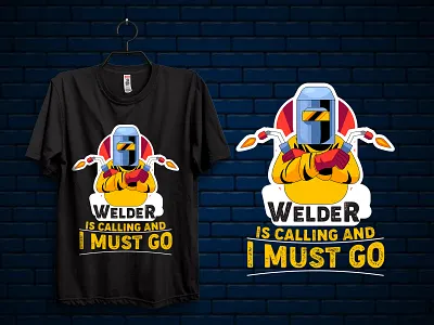 Welder T-shirt Design apperal branding design graphic design illustration print retro vintage tshirt shirt design t shirt t shirt design t shirt template t shirts templates tee tshirt typography welder welder t shirt welder t shirt design welder t shirt design welder tee