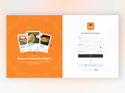 Login Page For a Restaurant Review and Information Website creativedesign