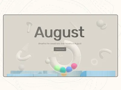 August 3d landing page ui web