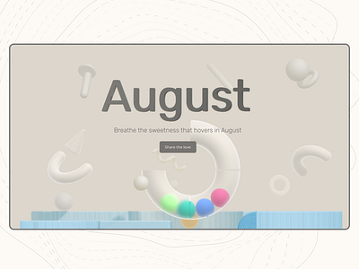 August 3d landing page ui web