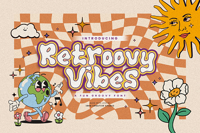 Retroovy Vibes – A Fun Groovy Font fashion typeface