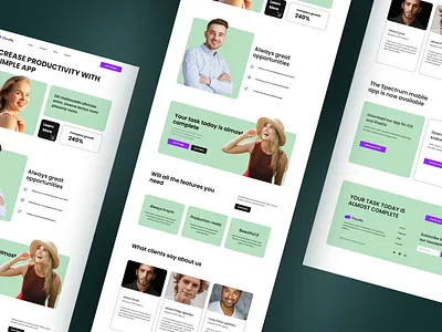 Productivity App Website📱 branding design landing logo typography ui ui ux ux web website