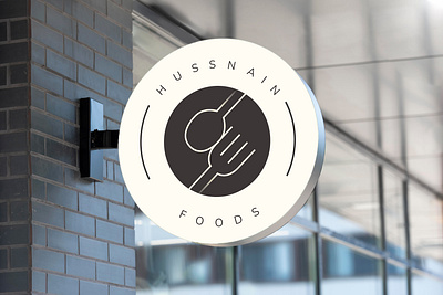 Hussnain Foods Logo 3d branding design food logo graphic design identity illustration logo logo design marketing minimal modern typography ui vector