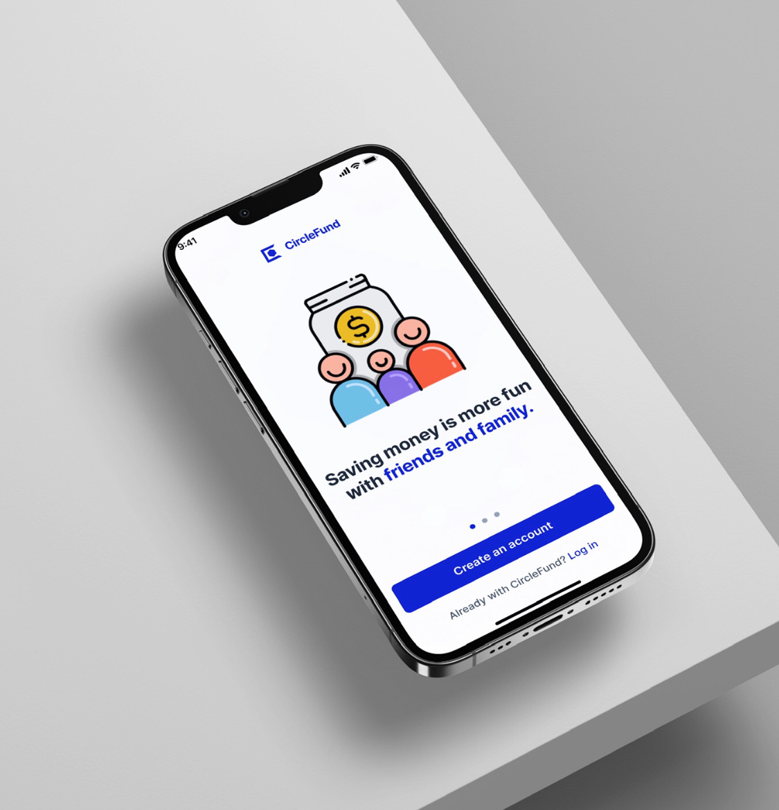 CircleFund - A fintech ‘splash, onboarding & log in’ screens fintech login mobile app onboarding product design ui design
