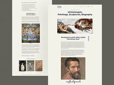 Art Blog 🎨 art article blog design landing typography ui ui ux ux web design website