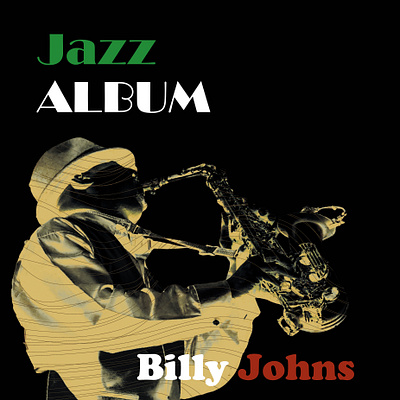 Cover CD Jazz app design effects graphic design photoshop typography