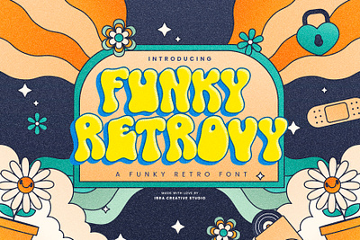 Funky Retrovy – A Funky Retro Font fashion typeface