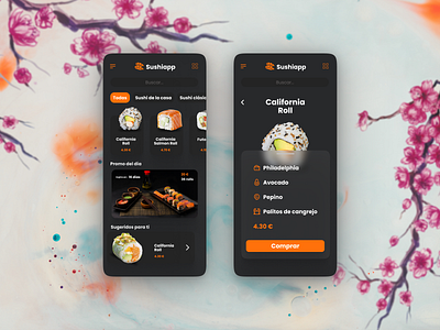 #UI - Sushi App app design figma sushiapp ui ui design