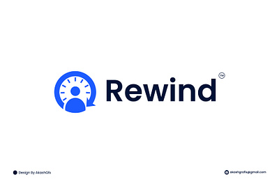 Rewind Logo Design (Unused) back logo back man branding clothing design find go back graphic design history logo logodesigner luxurylogo man history man past past rewind logo rewind man