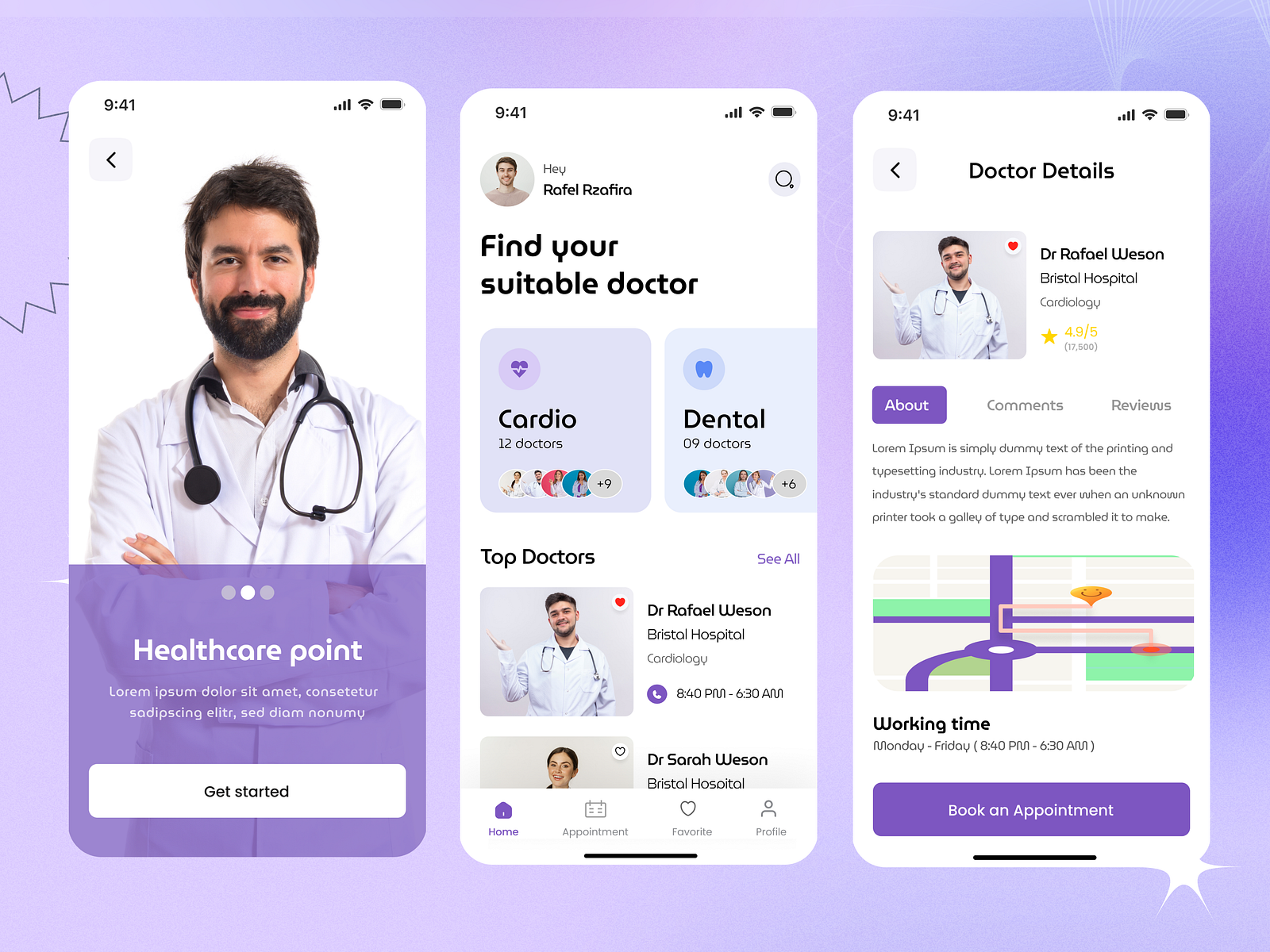 Doctor Appointment booking mobile app UI UX design by Oussama Bendahou ...