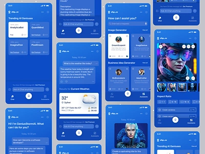 AI App UI ai ai app ai assistant airesearch airevolution app artificial intelligence chatbot chatbots design futureai generator humanmachine ios app mobile ofspace