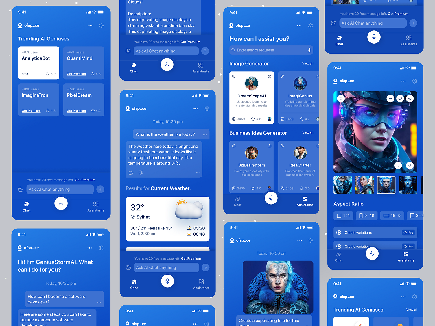 AI App UI by Ofspace UX/UI on Dribbble