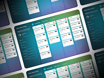 UI Design for Task Board App design design system figma prototype taskboard ui web