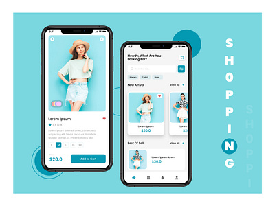 Shopping App Design branding design graphic design illustration logo typography ui ux vector xd