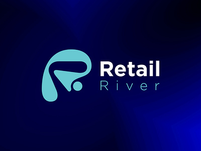Retail River logo art brand branding business clean design drawing flat graphic design icon illustration illustrator logo logo design logotype minimal modern retail logo sketch vector