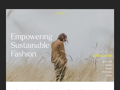 Eco-friendly Clothing Store ecofriendly ecommerce landing page design sustainable ui web design