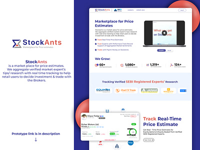 UI of StockAnts animation app app design artofsentient branding design fintech graphic design illustration landing page logo motion graphics stocks web page ui ui design ui of stock page ui ux vector vzy wireframe