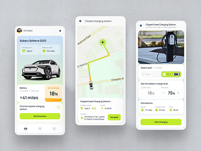 CarCharge — charging station search app branding carchargeap chargingstation cleanenergy design driveelectric ecofriendlydriving electriccar electricvehicle evcharging graphic design illustration logo mobileappdesign renewableenergy sustainableliving uiinspiration usercentricdesign uxdesign