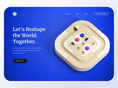 Landing Page 3D Illustration 3d 3d illustration figma hero banner landing page website ui