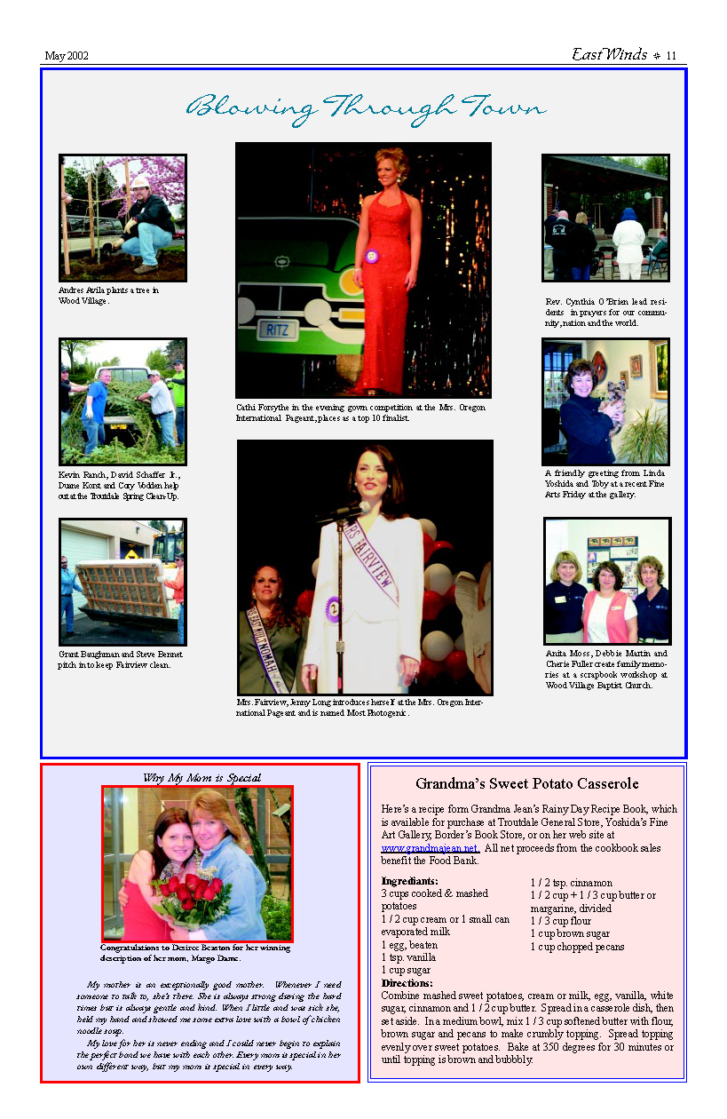 East Winds A Troutdale, Oregon Newspaper May / June 2002 by Brian