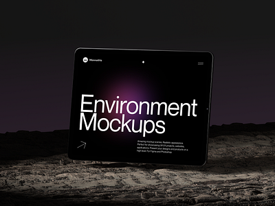 iPad Pro Mockups 3d blender gradient ipad metaverse mockup render rock typography ui