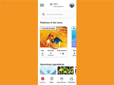 Poke Cards - Animation animation design interaction desgin mobile app pokemon trading cards ui ux design