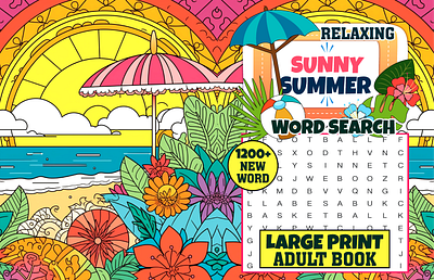 Summer Word Search Cover graphic design summer word search