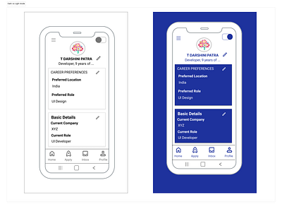 Light mode vs. dark mode 007 daily ui daily ui 007 daily ui007 dark vs light mode settings design page