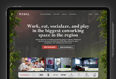 Website for a cool coworking space coworking croatia office plantfull ui web web design website