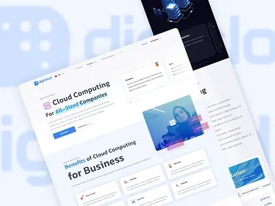 Cloud Landing Page design digicloud digikala landing omidreza askarian omidrezaaskarian product design ux design
