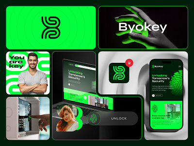 Byokey branding green logo mark security