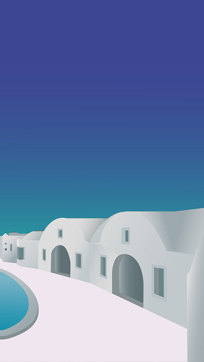 Santorini graphic design visual landscape