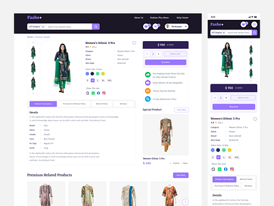 E-commerce Product Details page cloths cloths marketplace dress ecommerce product details page ecommerce website fashion girl cloths ladies dress landing page minimal design single product page ui ui ux user experience user interface design ux web design website website design webstore