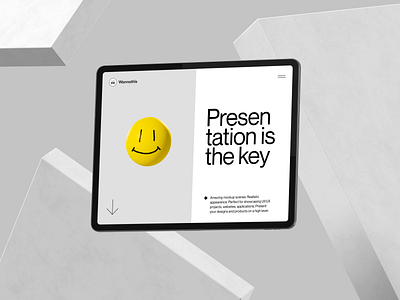 Presentation is the key 3d blender ipad mockup presentation smile