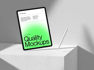 Quality mockups 3d blender gradient ipad mobile render
