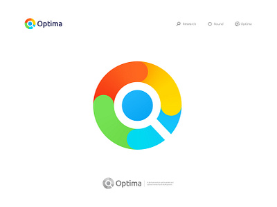 Optima Logo Design || letter o, rounding, research, creative app best colorful creative icon identity letter o logo logodesigner logotype mark memorable modern o research researcher rounding science tech web